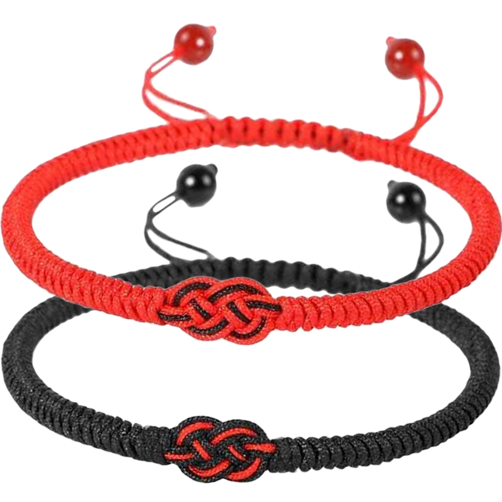 2Pcs Couple Bracelets Handmade Handmade Braided Couple Wristbands Matching Bracelets