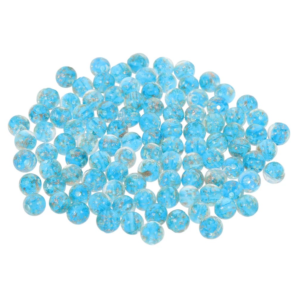 100pcs Bracelets Glass Beads Glass Jewelry Beads Luminous Round Glass Loose Beads