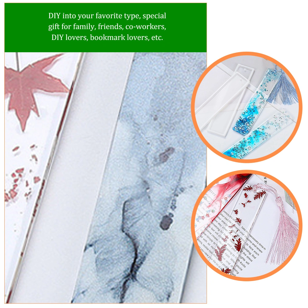 10pcs Handmade Bookmark Mold Reusable Bookmark Mould Epoxy DIY Bookmark Maker