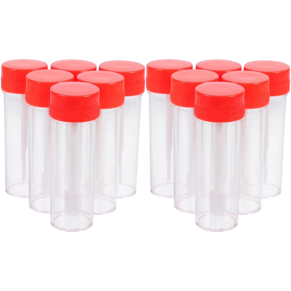 12pcs Single Use Sampling Tubes Stool Test Tubes Disposable Stool Sampling Tubes