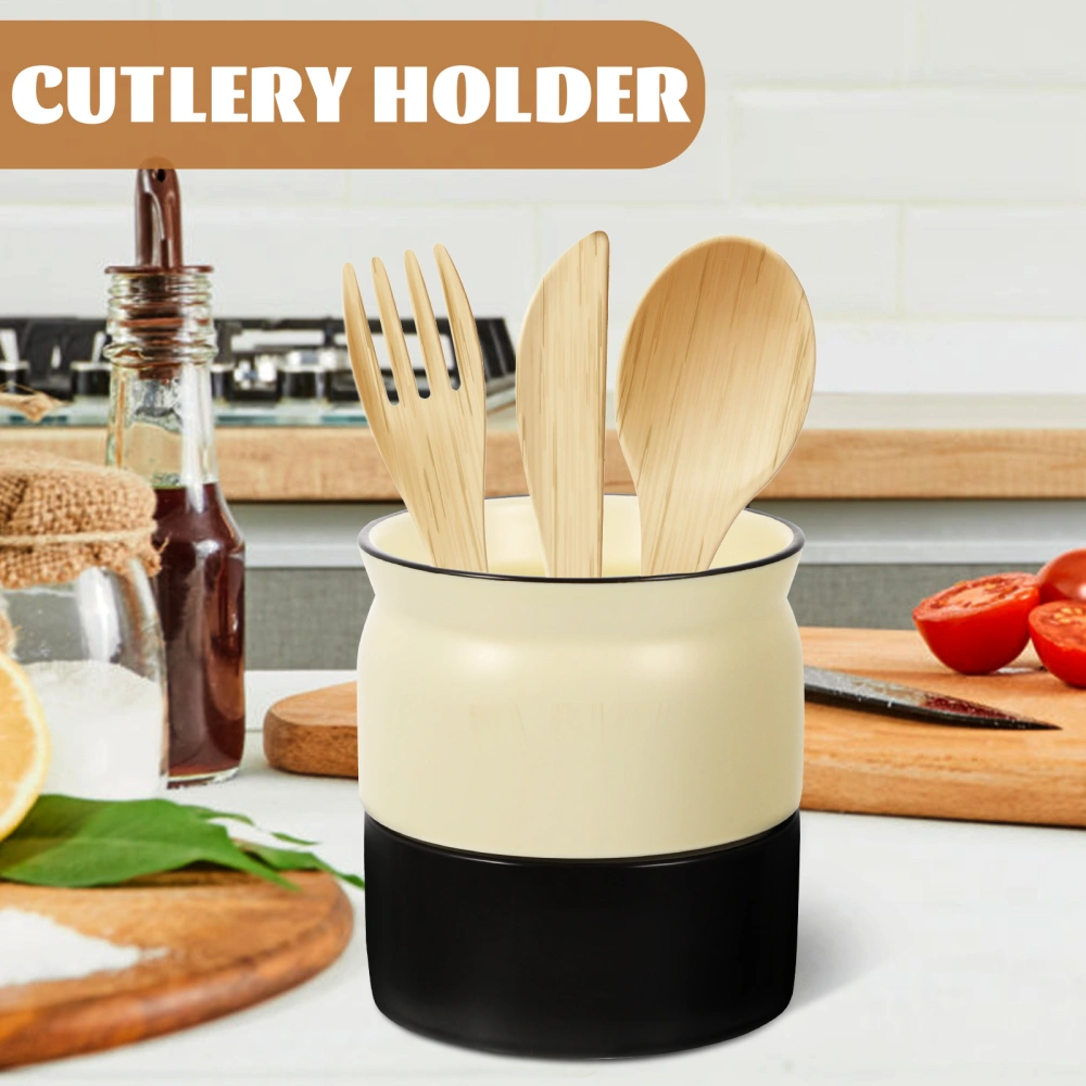 Kitchen Ceramic Utensil Holder Utensil Organizer Fork Spoon Organizer for Countertop