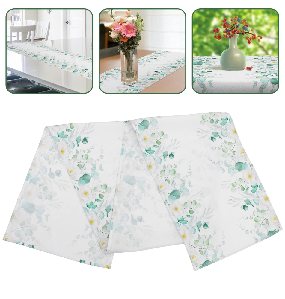 1 Sheet of Vintage Table Cloth Flower Pattern Table Cloth Decorative Table Runner Desk Tablecloth