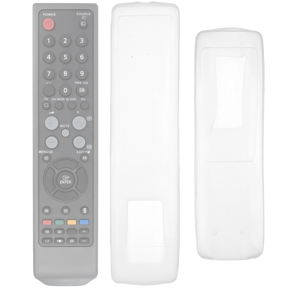 3 Pcs Remote Control Silicone Covers Transparent Dust Covers Compatible with Television and Air Conditioner