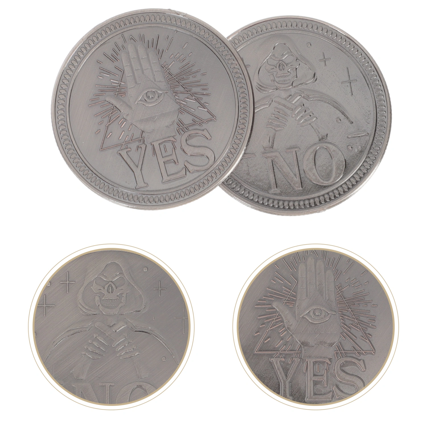 2Pcs Commemorative Flipping Coins Decorative Souvenir Coins Iron Challenge Coin Collection Luck Coins