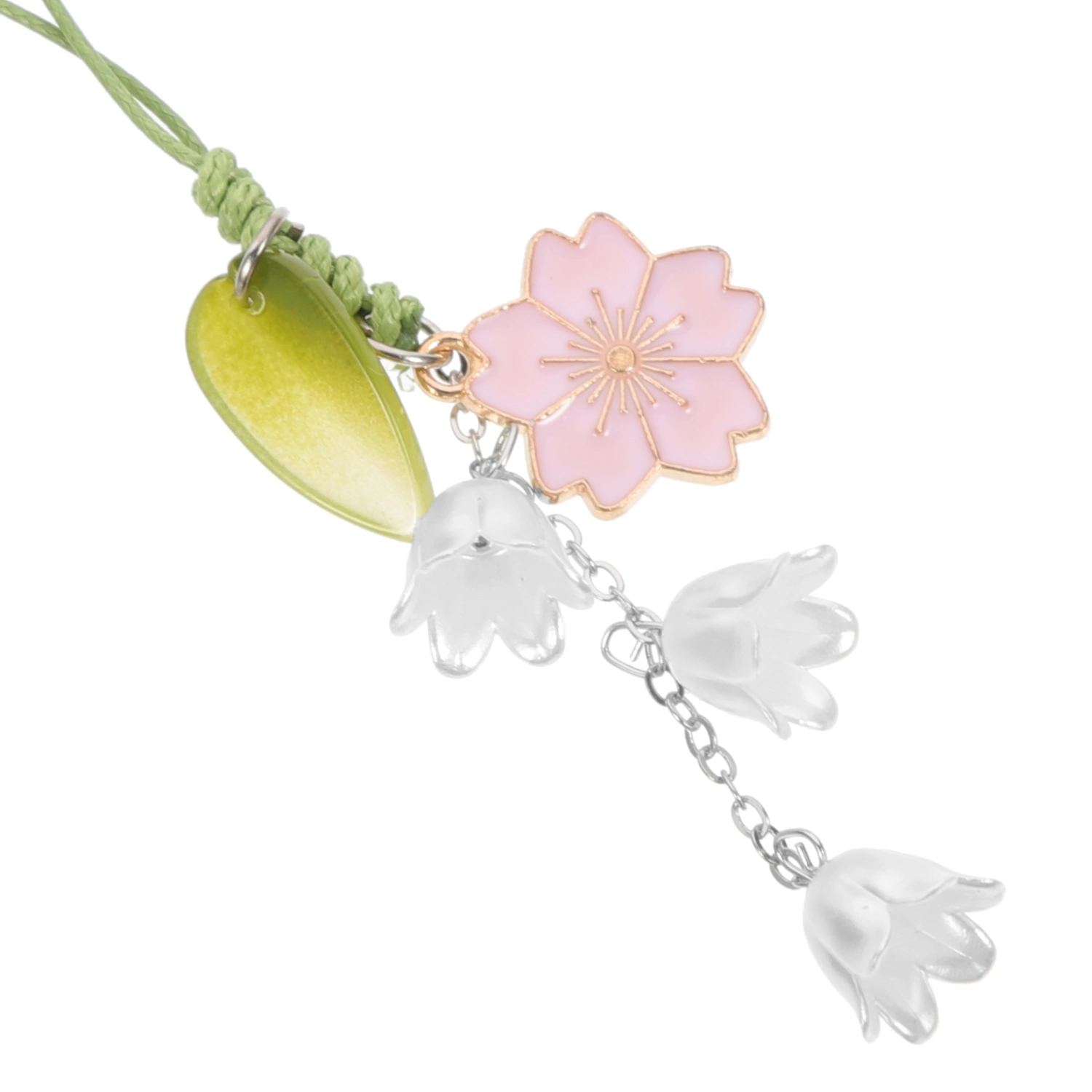 2pcs Cell Phone Straps Flower Key Chain Ornament Phone Lanyard Decor for Women