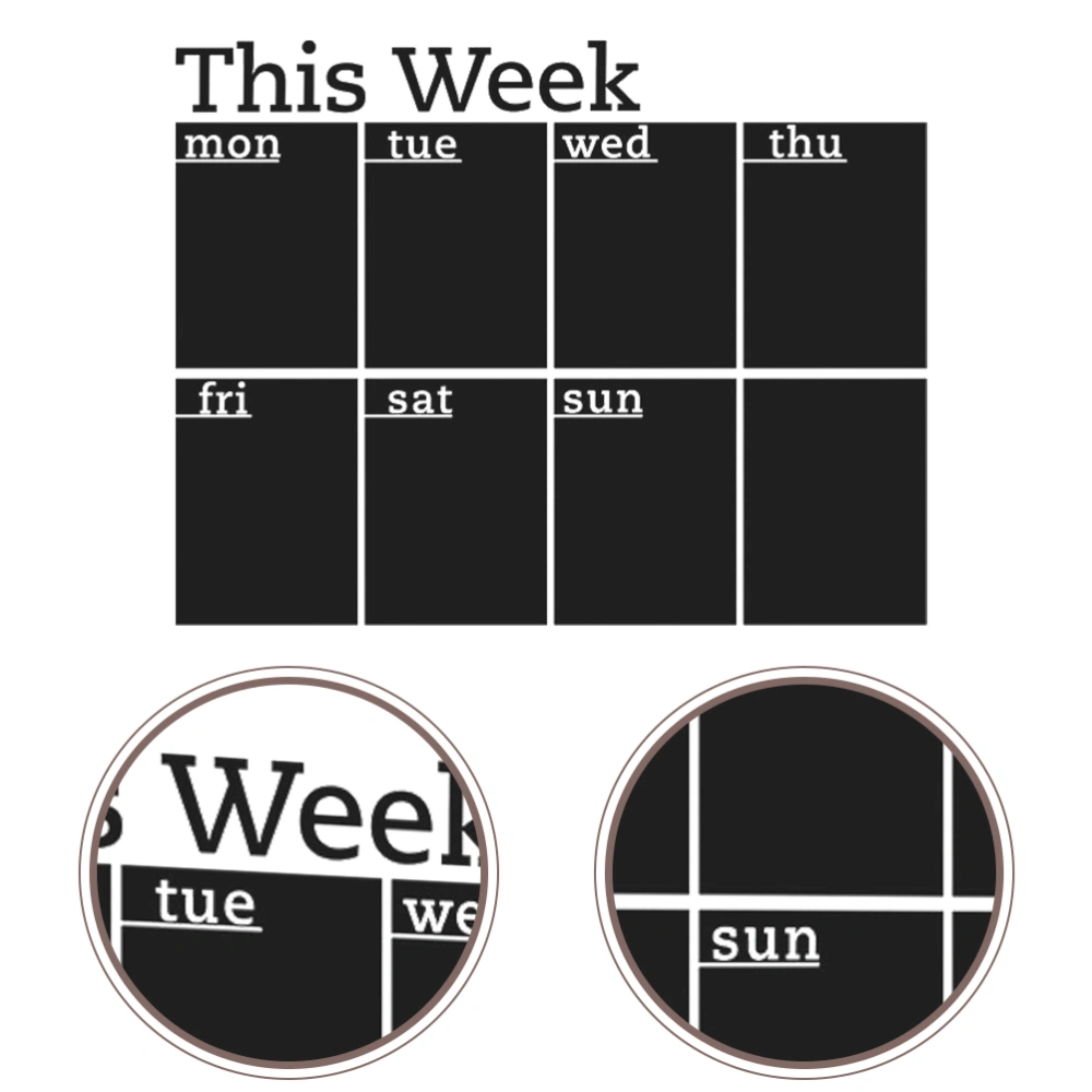 Household Chalkboard Sticker Daily Use Wall Sticker Self-adhesive Schedule Board