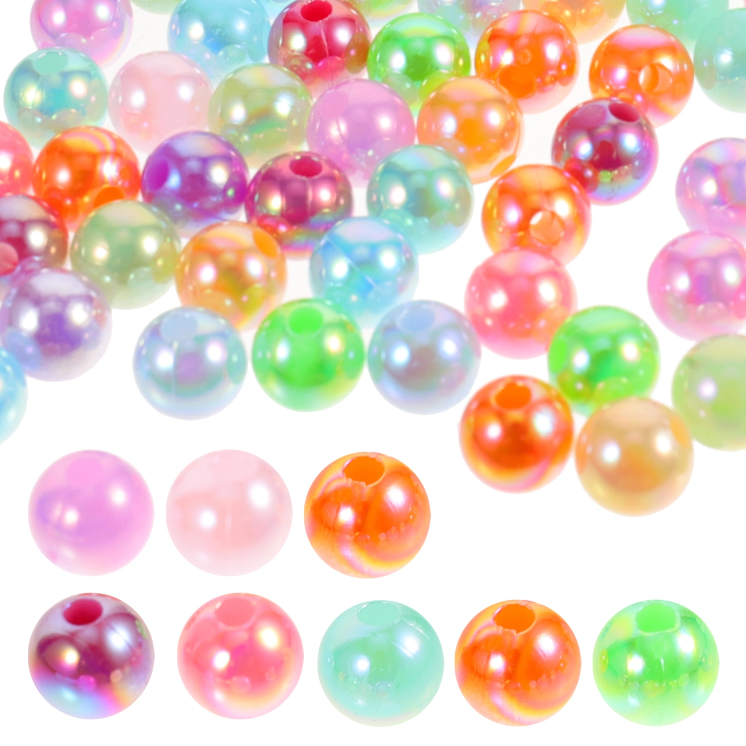 500pcs Small Beads Pearls Beads Colorful Pearl Beads Spacer Beads Diy Jewelry Making Beads