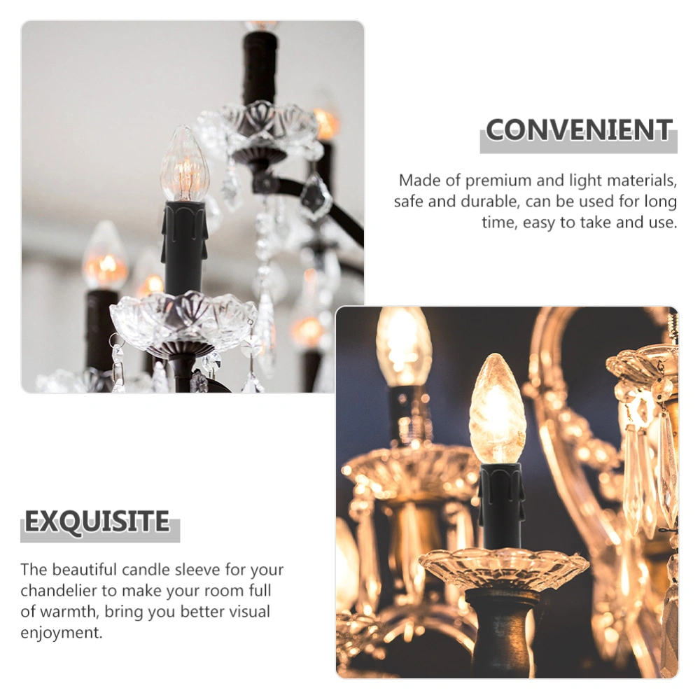 24pcs Chandelier Base Candle Covers Tall Candle Socket Covers Candle Sleeves (φ22x105mm)