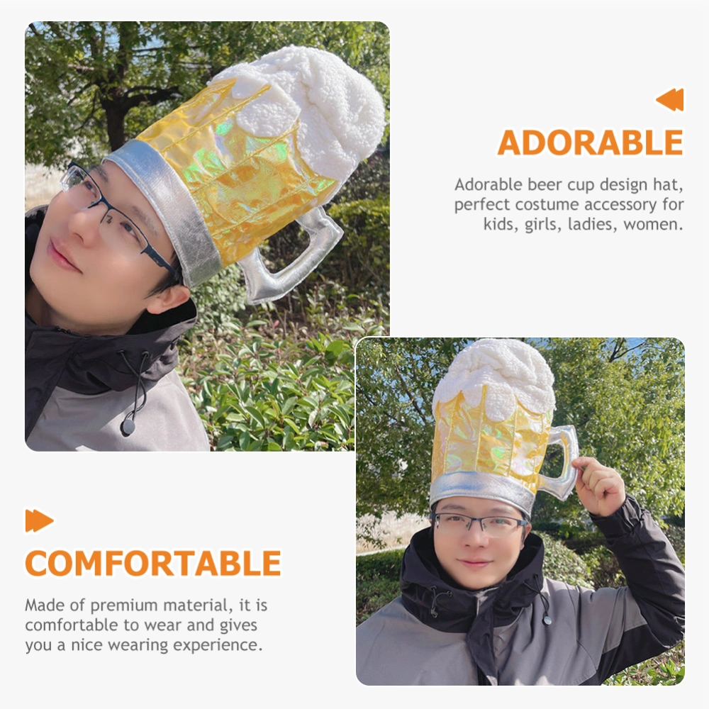 Funny Beer Cup Headwear Cosplay Hat Festival Hat Ornament Party Photo Prop