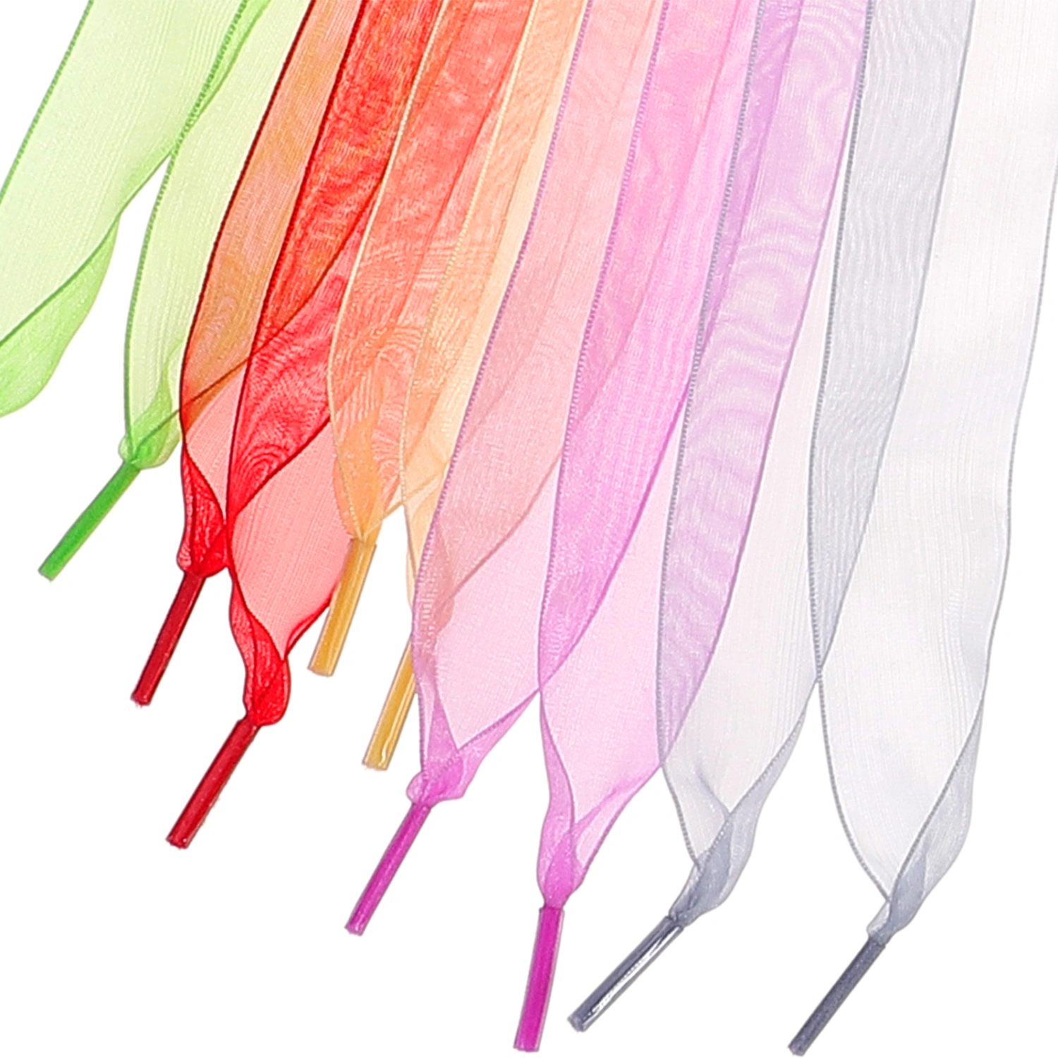 5pcs Ribbon Shoelaces Chiffon Shoe Laces Colored Shoe Strings Sneakers Shoe Laces
