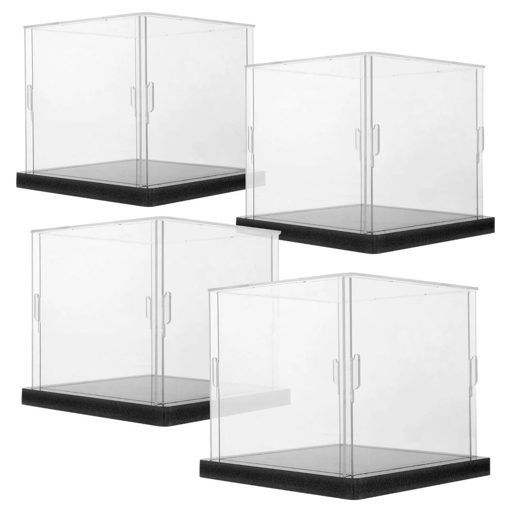 4pcs Action Figure Storage Boxes Cube Cartoon Figure Doll Display Boxes