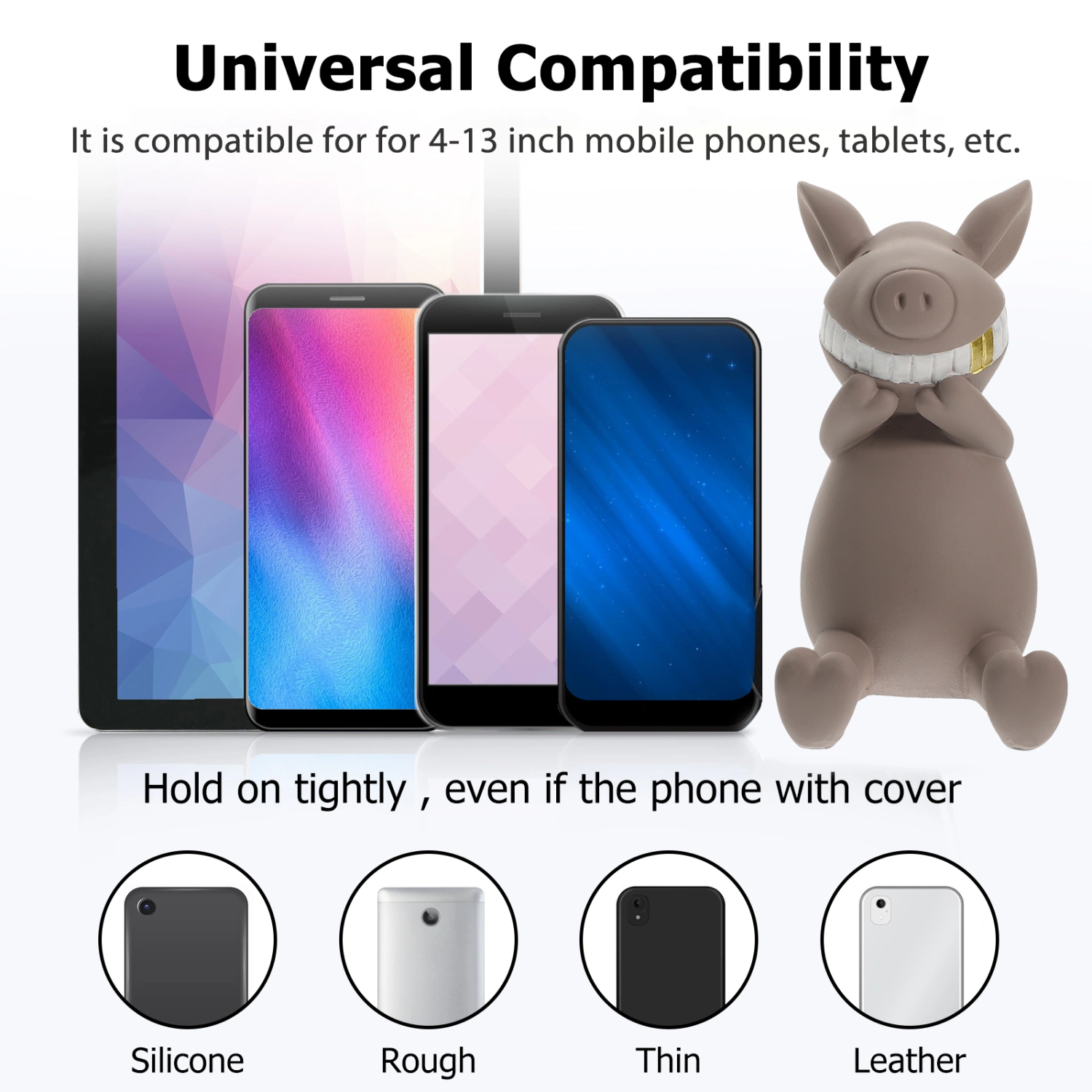 Resin Pig Appearance Phone Rack Phone Stand Cartoon Phone Holder Desktop Phone Rack