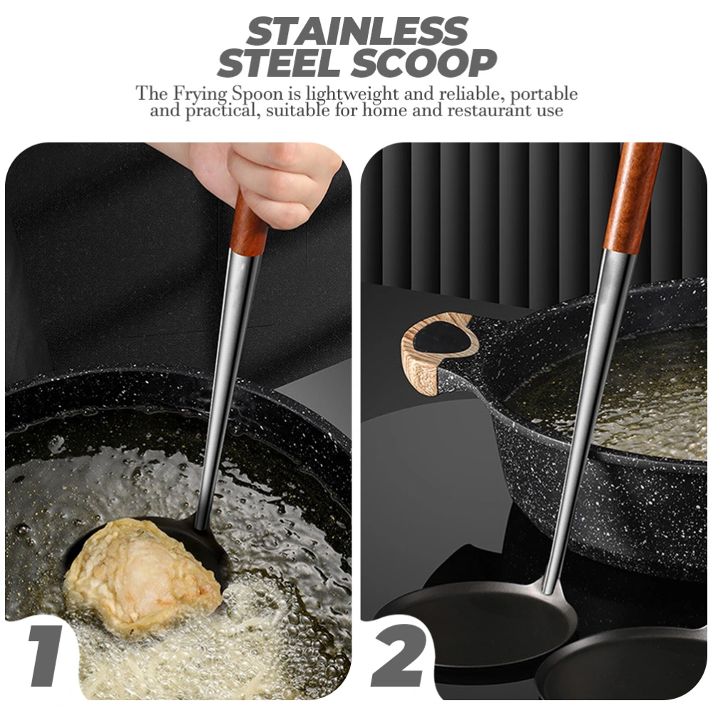 Stainless Steel Frying Spoon Frying Pancake Spoon Flat Frying Spoon Frying Pastry Spoon