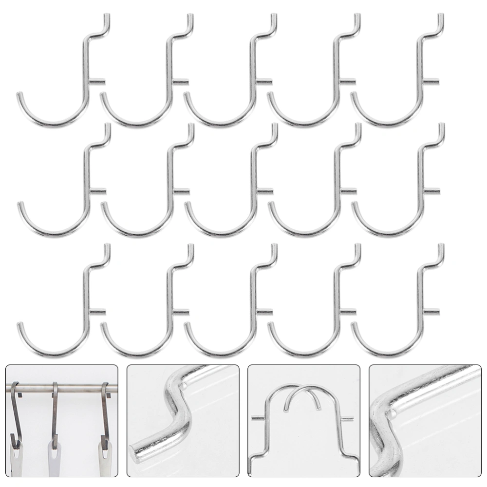 20pcs Pegboard Hooks Stainless Steel Hook Peg Board Jewelry Keys Display Hooks