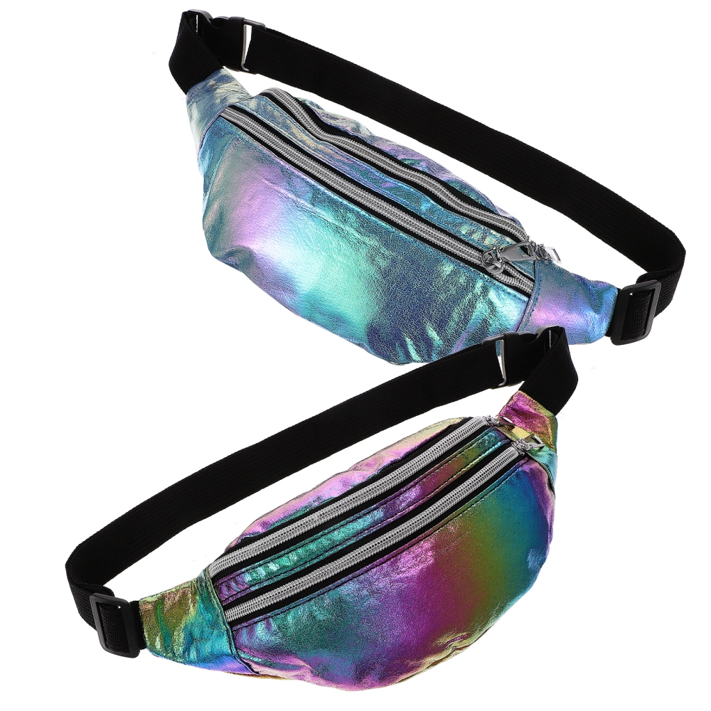 2pcs Fanny Pack Fashion Waist Bag Belt Bag Crossbody Fanny Pack for Men Women