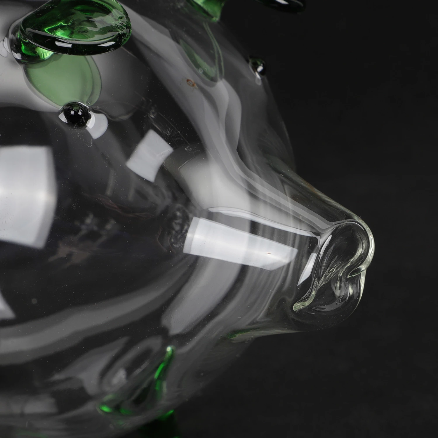 Transparent Glass Piggy Bank Lovely Pig Shaped Money Pot Glass Coin Saving Pot Desktop Decor