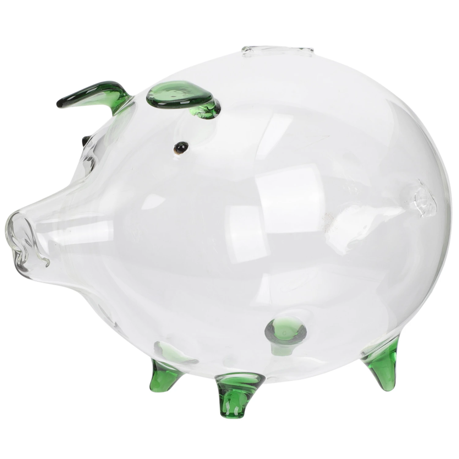 Transparent Glass Piggy Bank Lovely Pig Shaped Money Pot Glass Coin Saving Pot Desktop Decor