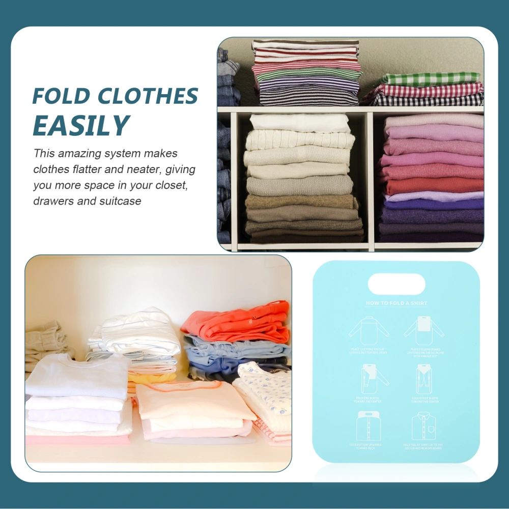 2pcs Shirt Stacking board Practical Clothing Package Board Clothes Foldable Aid Tool