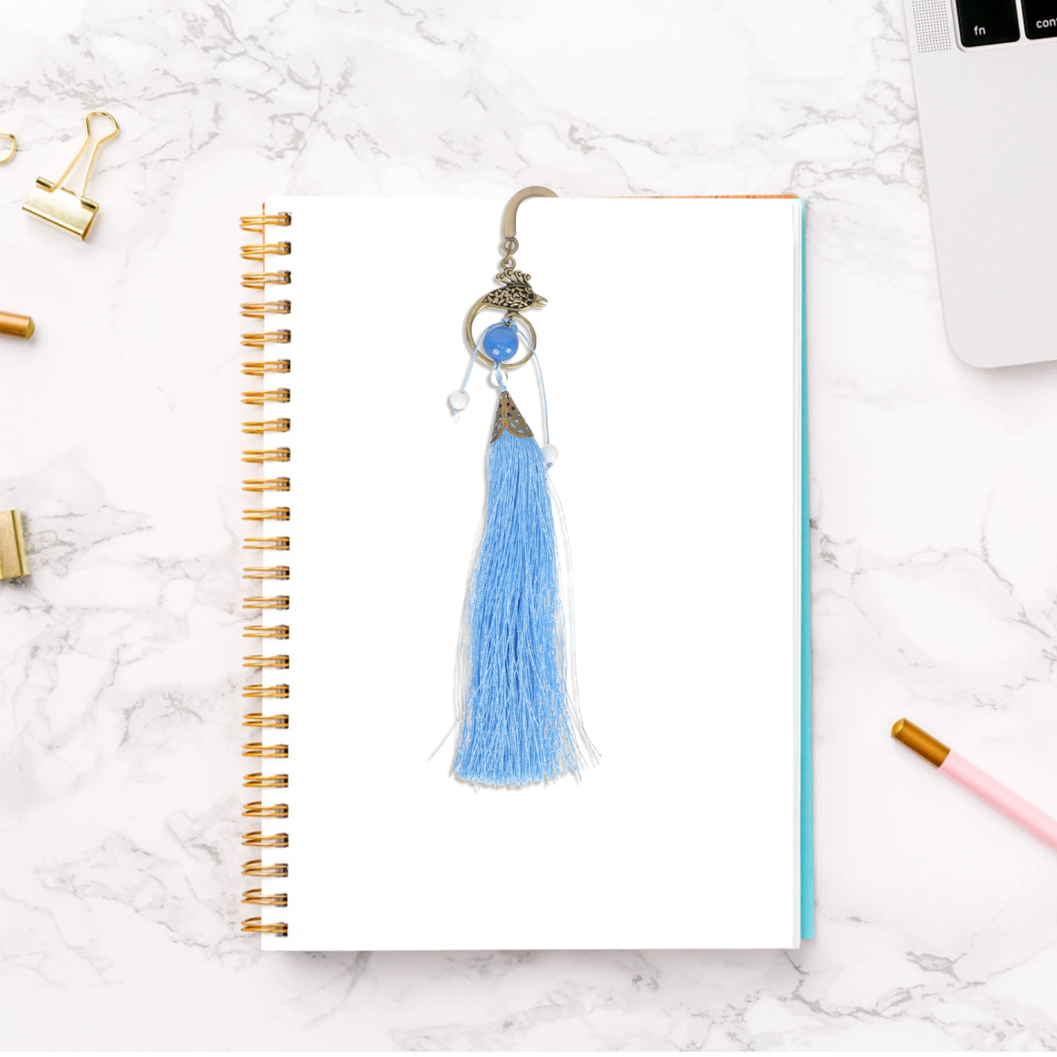 Delicate Metal Bookmark Vintage Book Mark Portable Tassel Bookmark Present