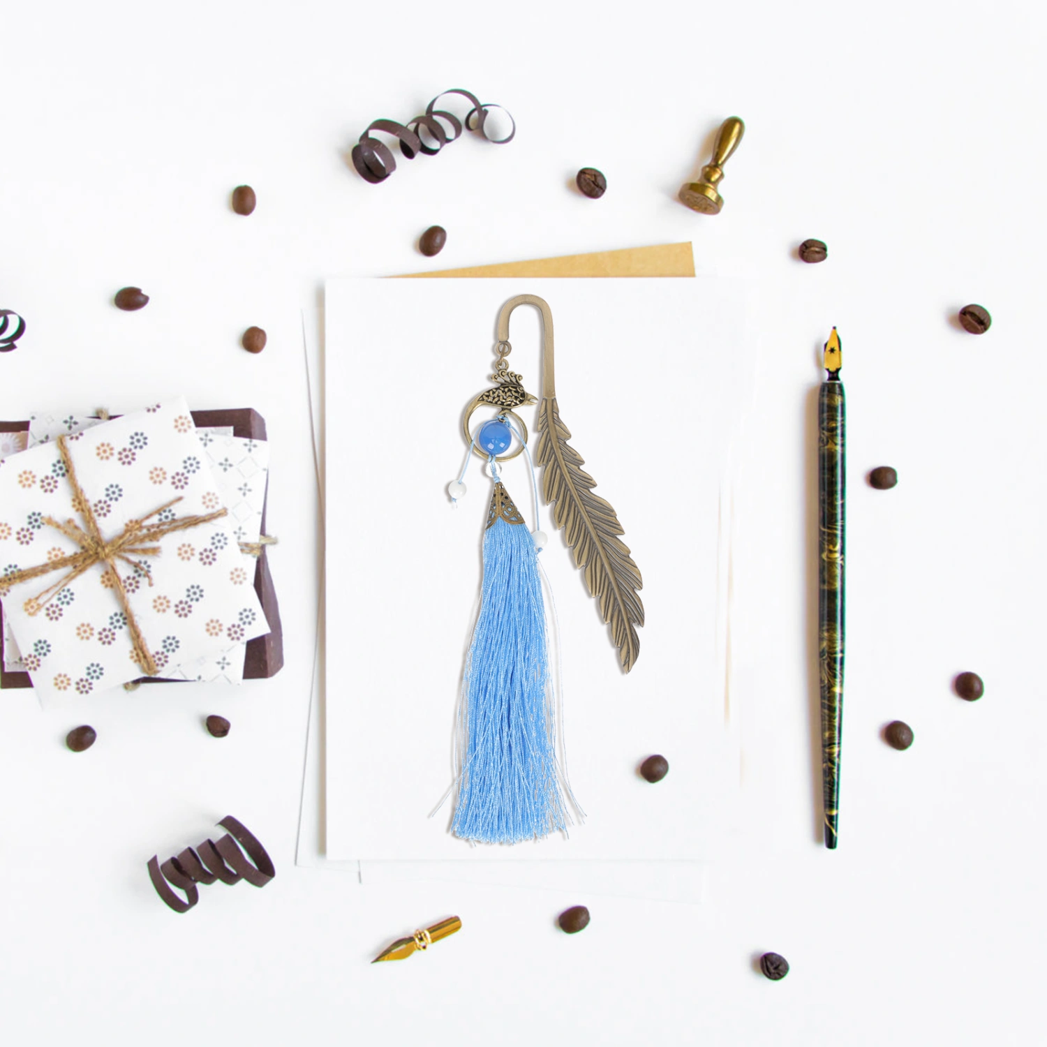 Delicate Metal Bookmark Vintage Book Mark Portable Tassel Bookmark Present