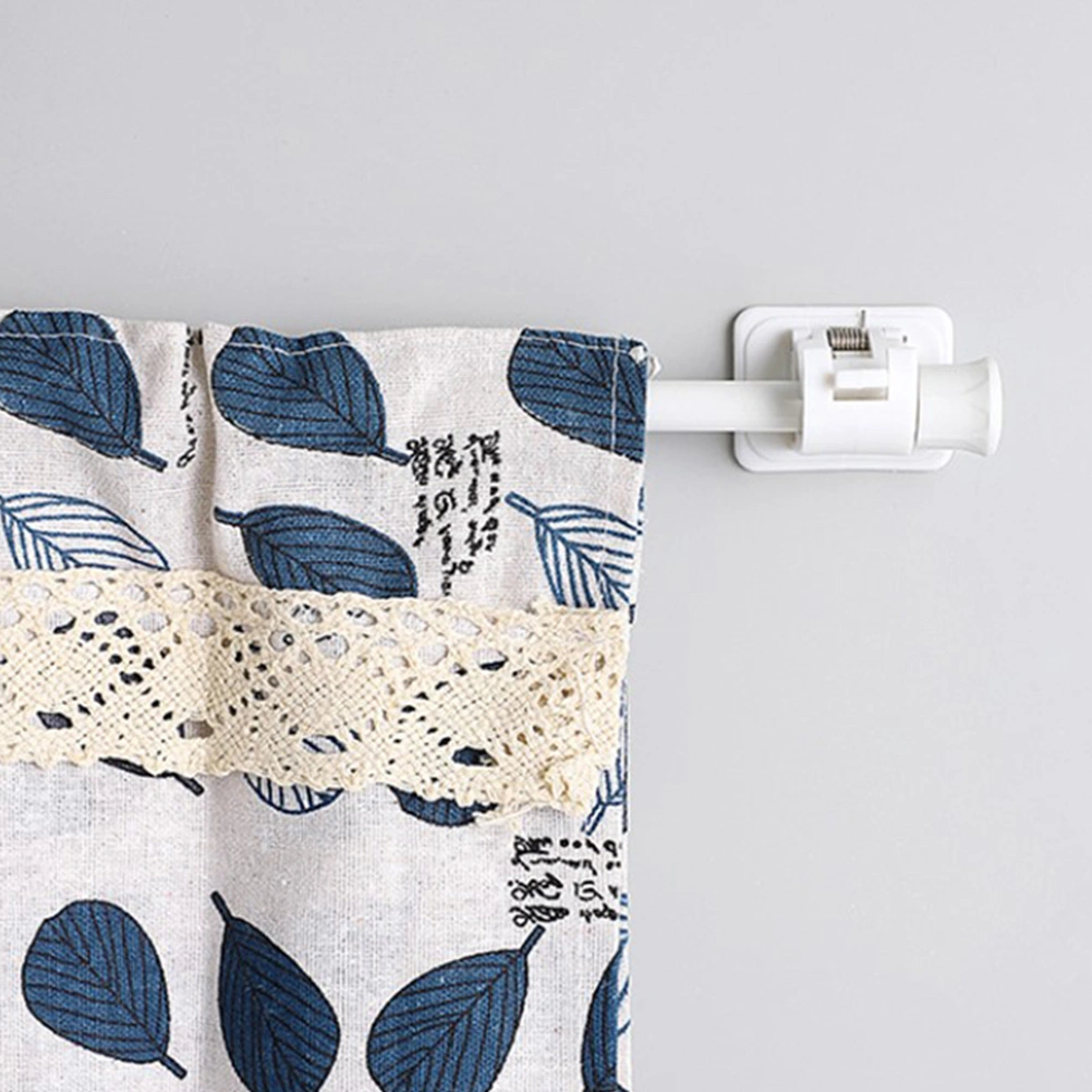 4pcs Curtain Rod Holders Adhesive Curtain Rod Brackets Shower Curtain Rod Holders