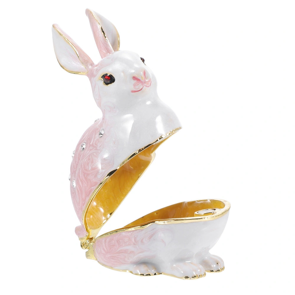 Animal Jewelry Trinket Box Hinged Rabbit Collectible Figurine Jewelry Box Home Decor