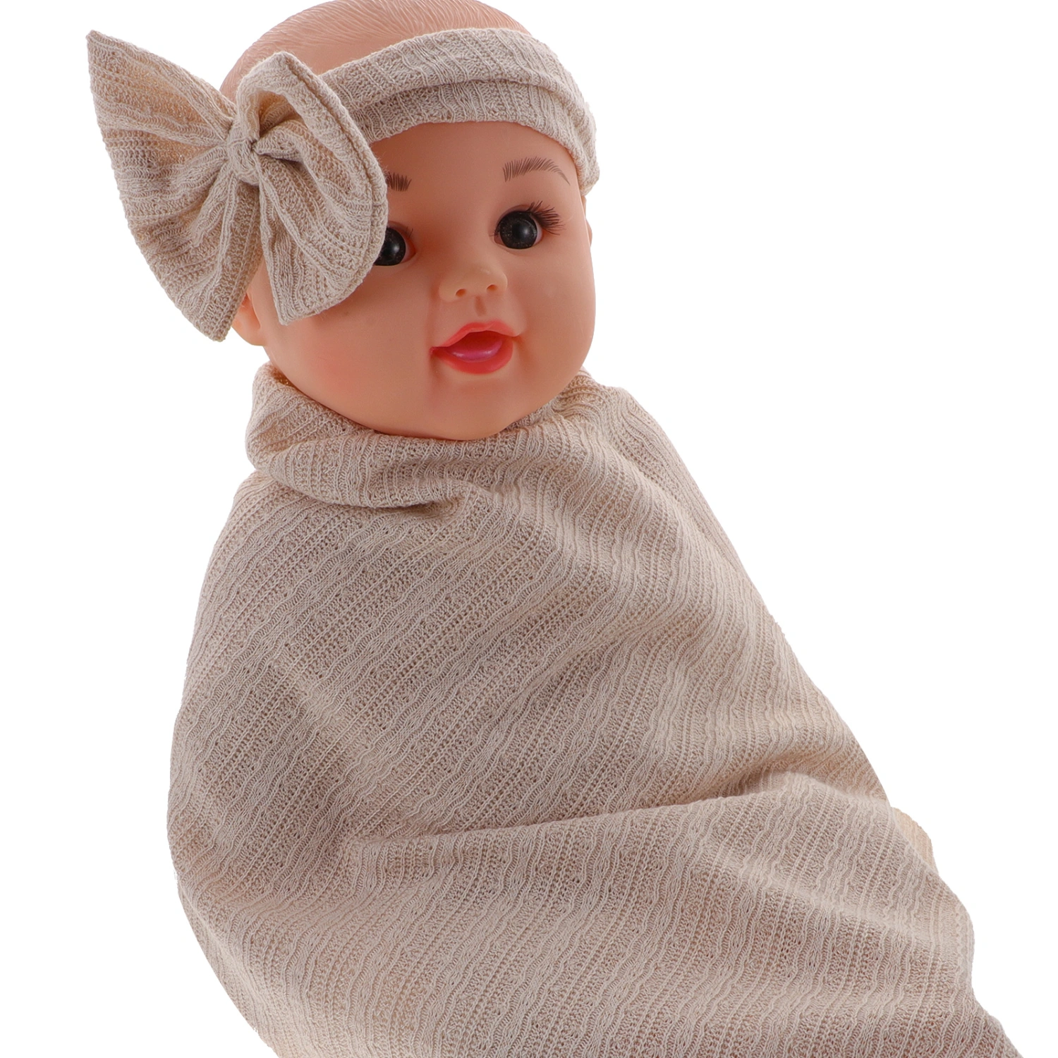 1 Set Baby Swaddle Blanket and Headband Newborn Receiving Blanket for Baby Boys Girls