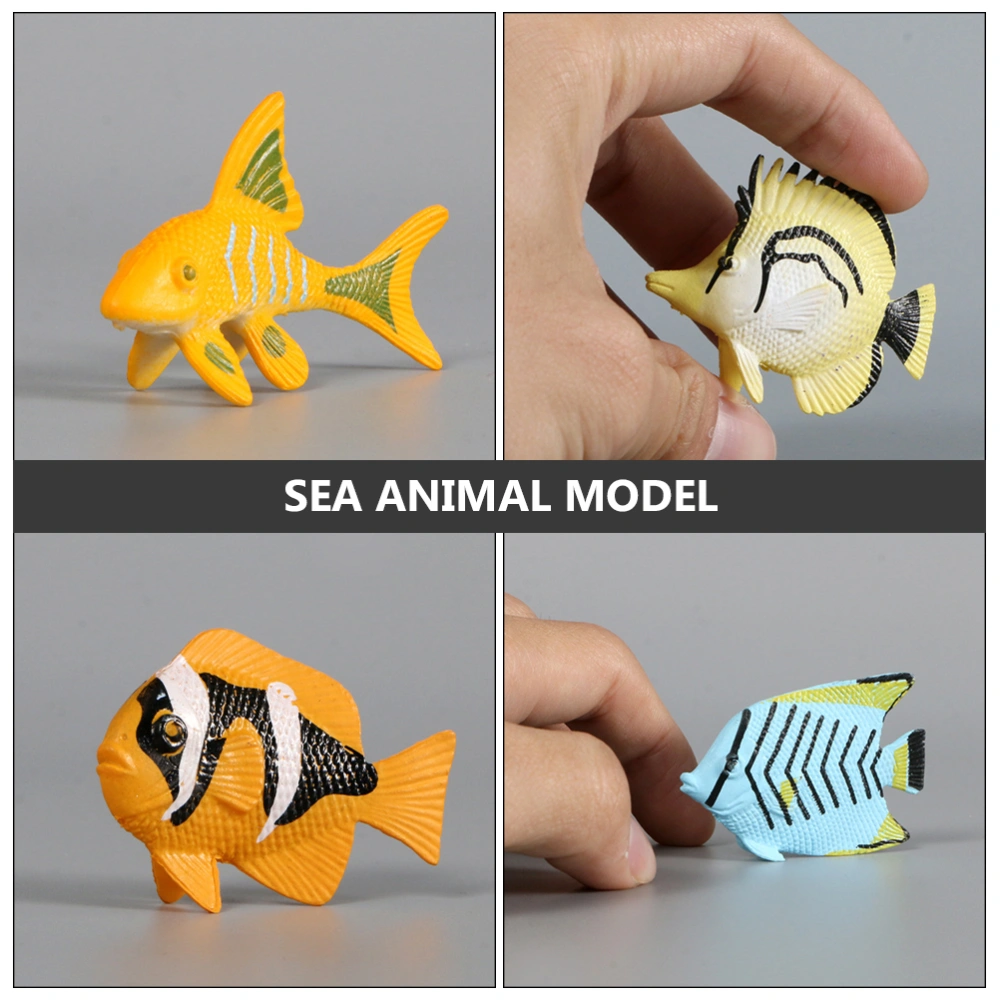 12Pcs Desktop Sea Animal Decor Household Children Toy Ocean Animal Model Room Supply