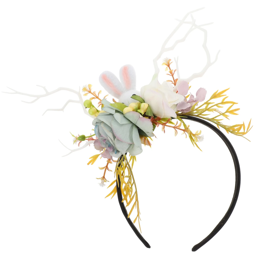 Easter Bunny Flower Headband Easter Branch Headband Easter Party Hair Accessory