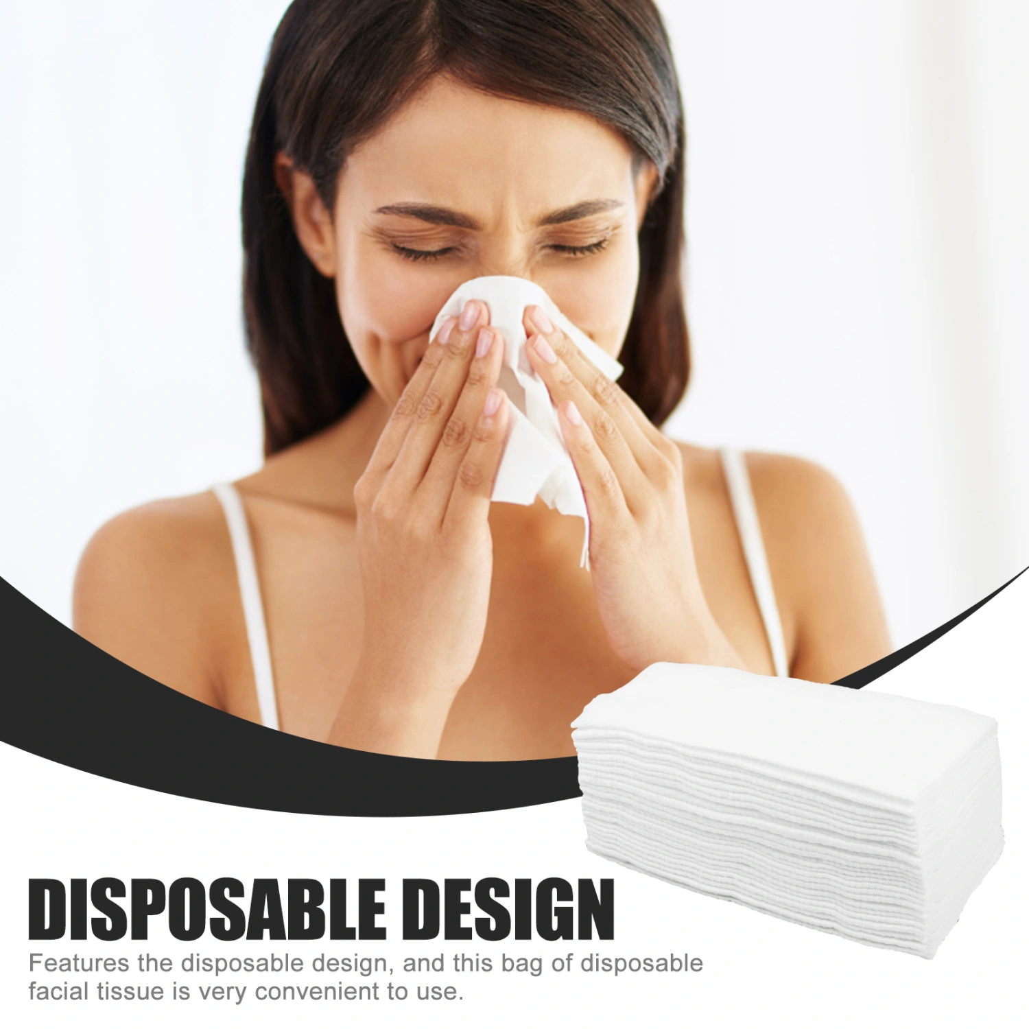 60Pcs Face Wash Cloth Supple Facial Tissue Disposable Face Towel Supple Face Cloth