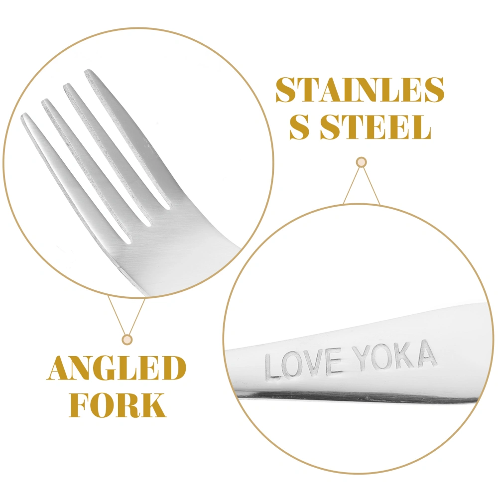 Left-hand Angled Fork Lightweight Ergonomic Fork Eating Feeding Fork Assist Tableware