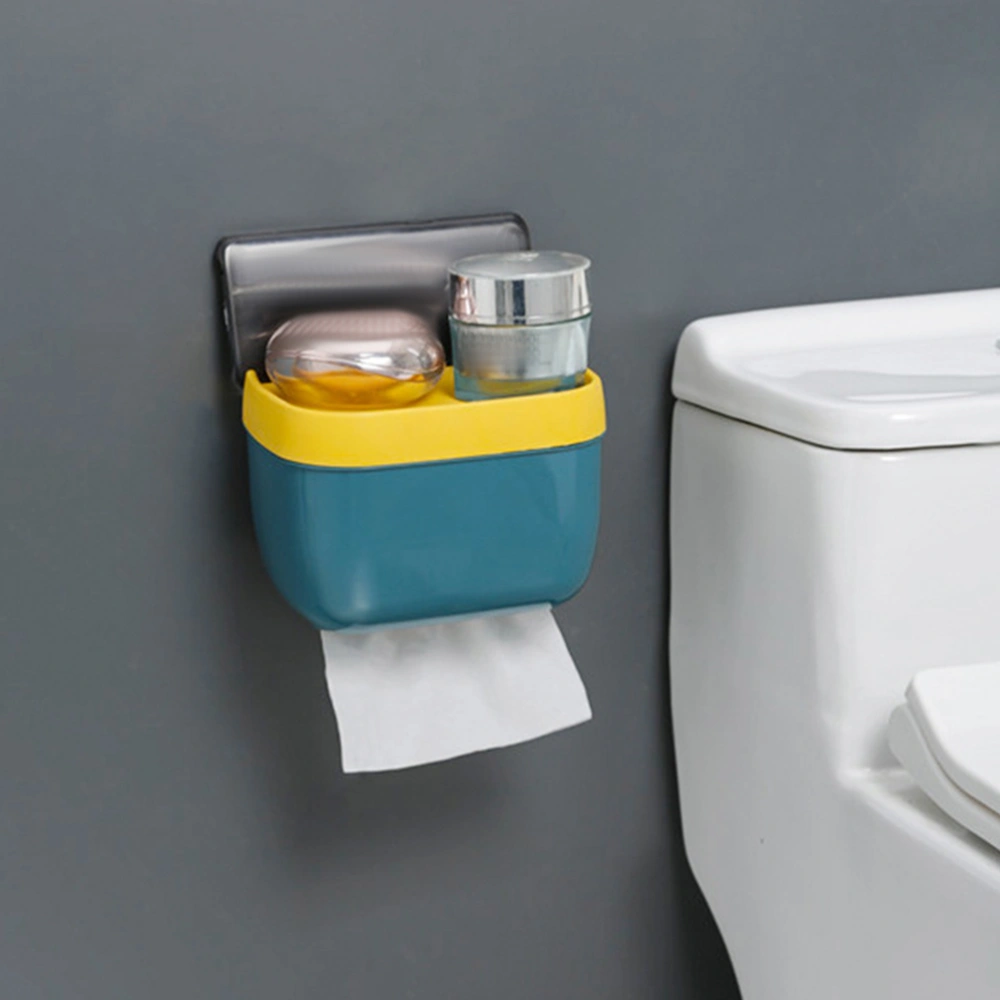 3pcs Wall Mounted Toilet Tissue Boxes Plastic Toilet Paper Case for Bathroom