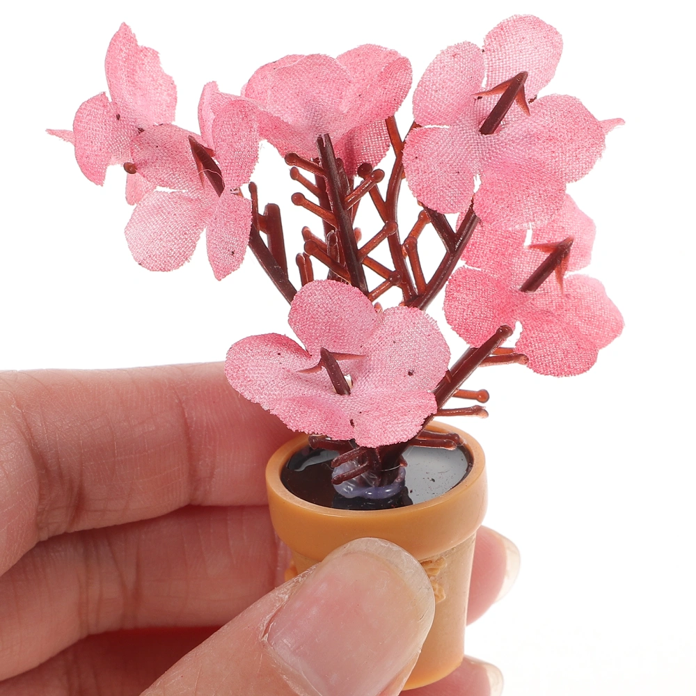 Resin Miniature Flower Decor Wear-resistant Mini House Decor Decorative Doll Flower Vase