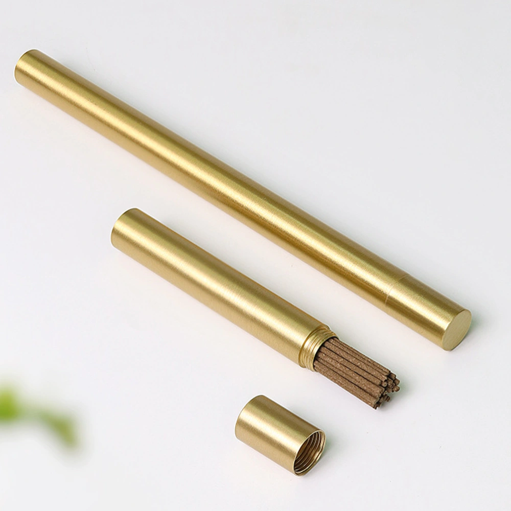 Incense Stick Holder Brass Incense Tube Delicate Incense Storage Tube For Home