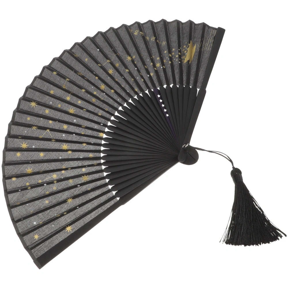 Bamboo Handheld Folding Fan Chinese Style Stage Performance Fan for Dancing Party