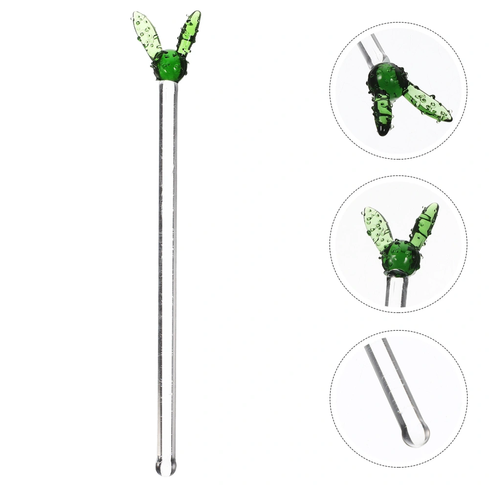 Glass Stirring Stick Decorative Juice Stirrer Reusable Cocktail Stirring Stick