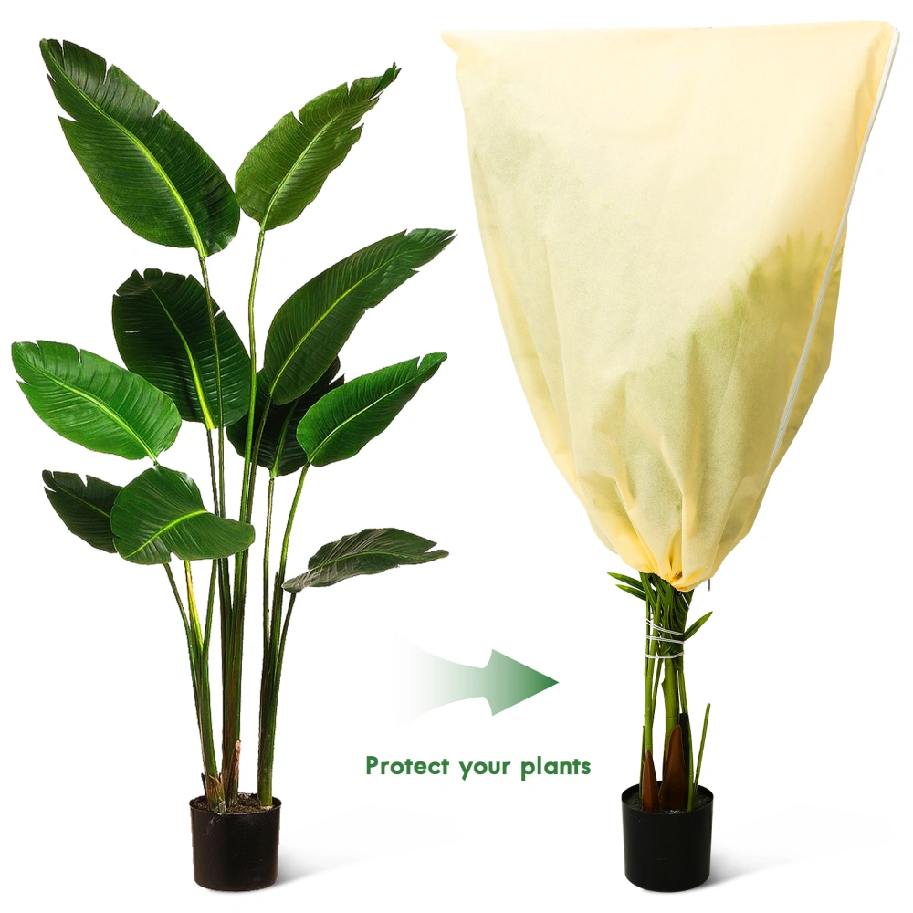 Plant Winter Protection Cover Pot Plant Protective Bag with Zip and Drawstring