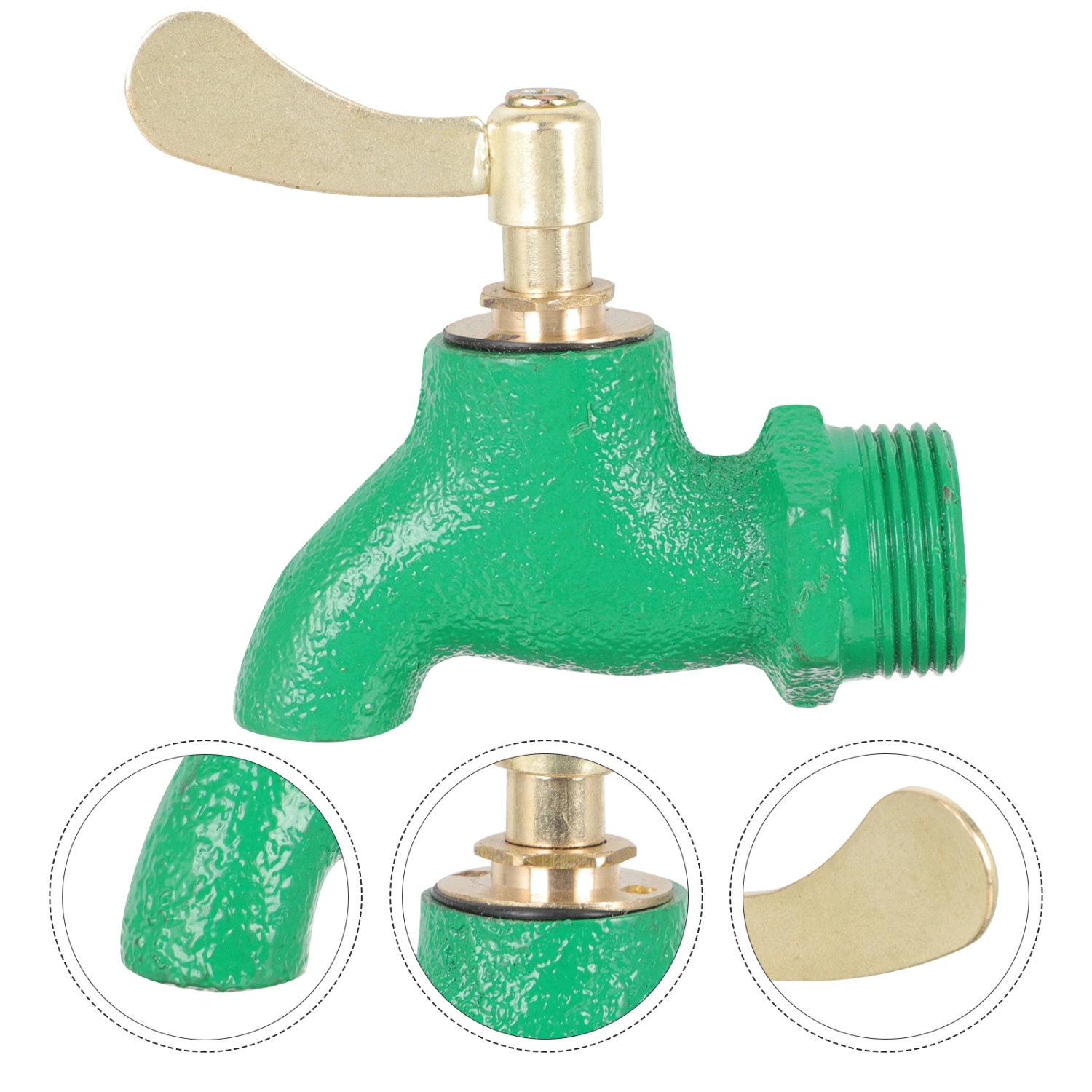 3pcs Outdoor Faucet Laundry Tub Faucet Wall Mount Mop Pool Tap 3/4 inch Faucet