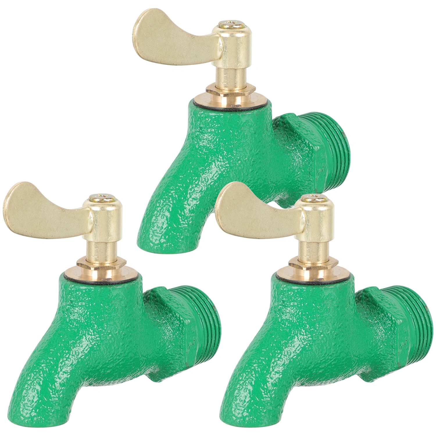 3pcs Outdoor Faucet Laundry Tub Faucet Wall Mount Mop Pool Tap 3/4 inch Faucet