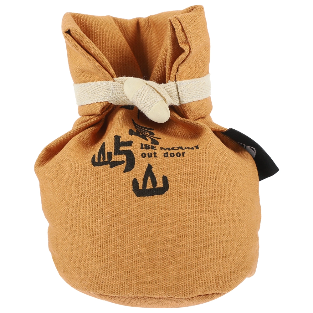 Large Capacity Canvas Camping Rice Bag Rice Drawstring Bag Grains Drawstring Bag