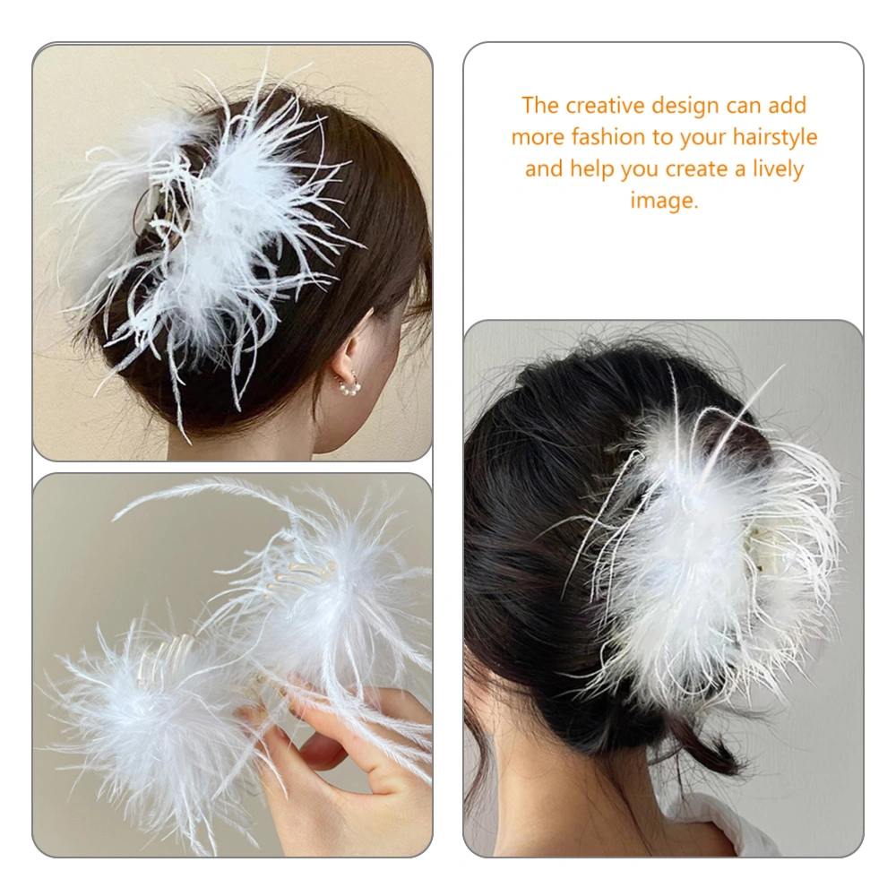 Plume Hair Claw Clip Flurry Jaw Clip Creative Claw Clip Women Hair Accessory