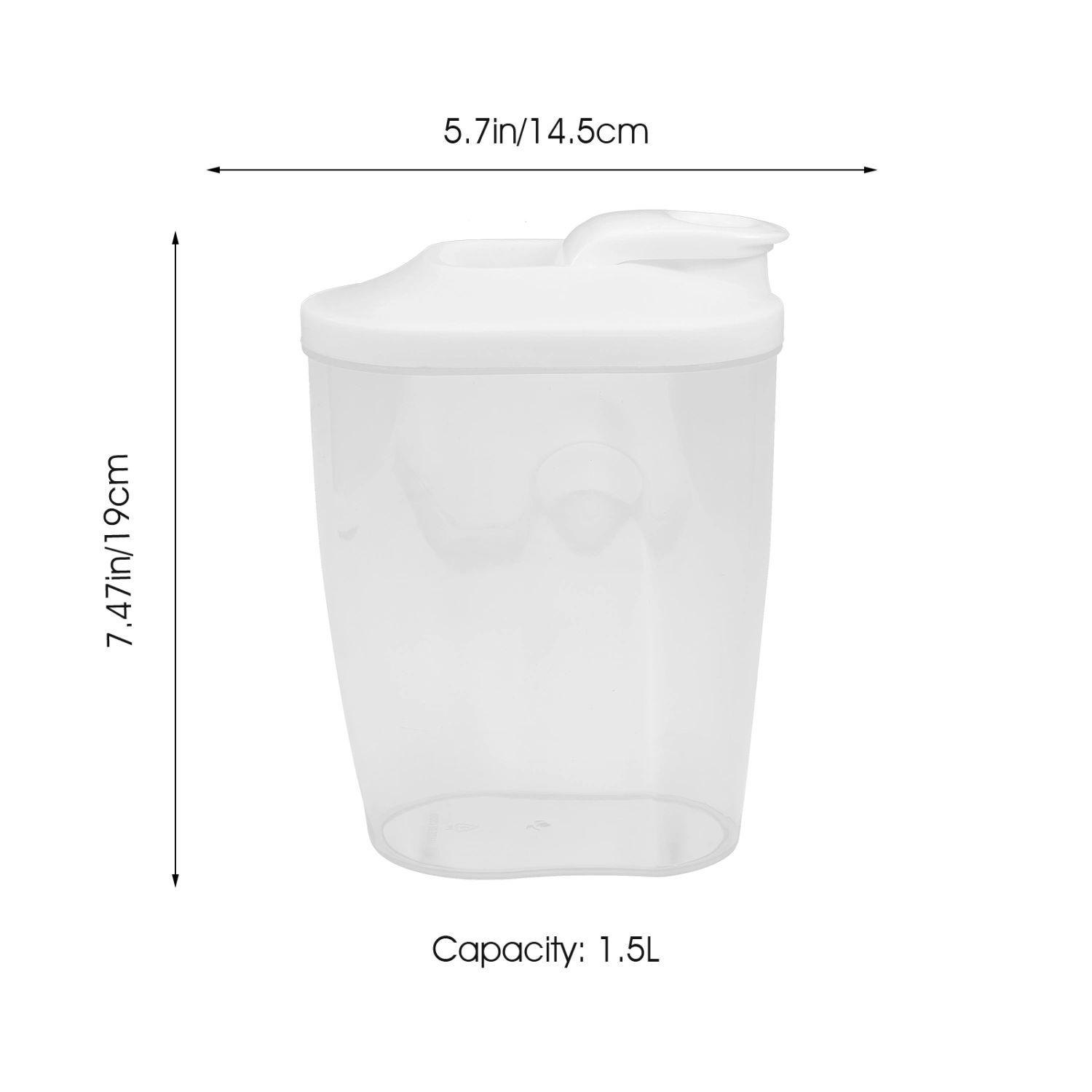  Clear Food Container Sealed Grains Storage Jar Candy Storage Holder Household Supply