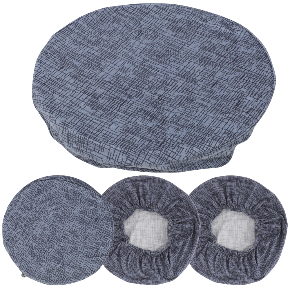 3pcs Round Stool Cover Stretch Round Bar Stool Cover Washable Bar Stool Seat Cover