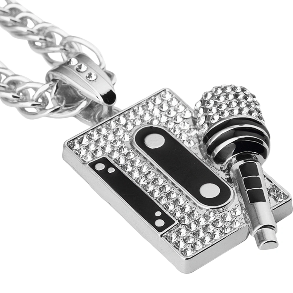 Hip Hop Chain Hip-hop Microphone Neck Jewelry Cassette Aesthetic Necklace