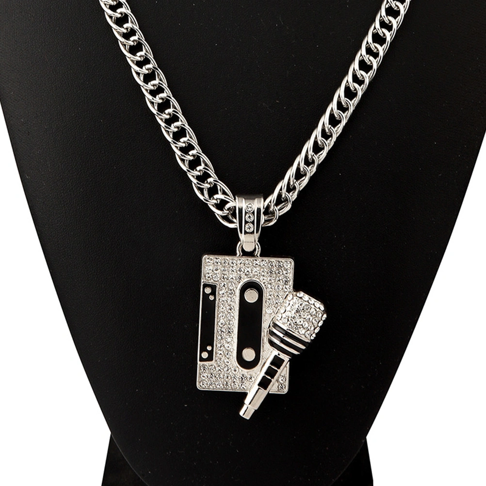 Hip Hop Chain Hip-hop Microphone Neck Jewelry Cassette Aesthetic Necklace