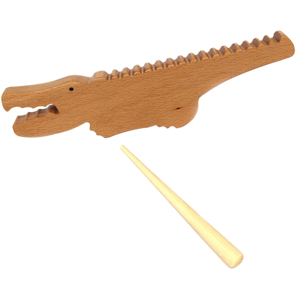 1 Set of Guiro Percussion Instrument Wooden Crocodile Instrument Alligator Musical Instrument