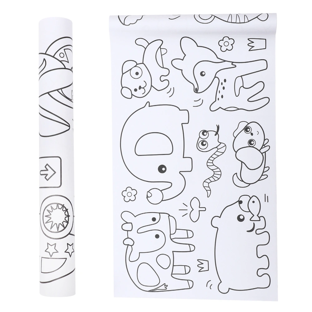 2 Sets of Children's Drawing Roll Drawing Paper Roll Drawing Paper for Kids Creative Birthday Gift