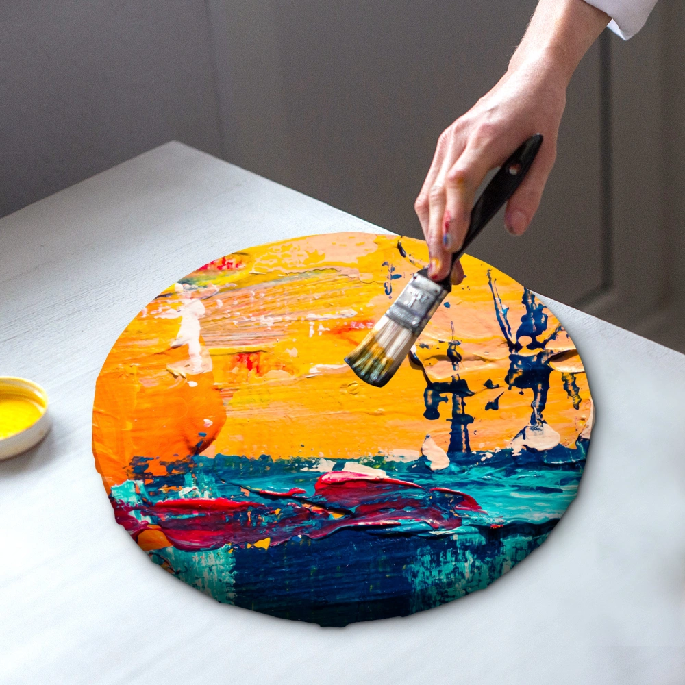 Round Painting Canvas Panel Blank Panel Canvas Drawing Board for Oil Acrylic Painting