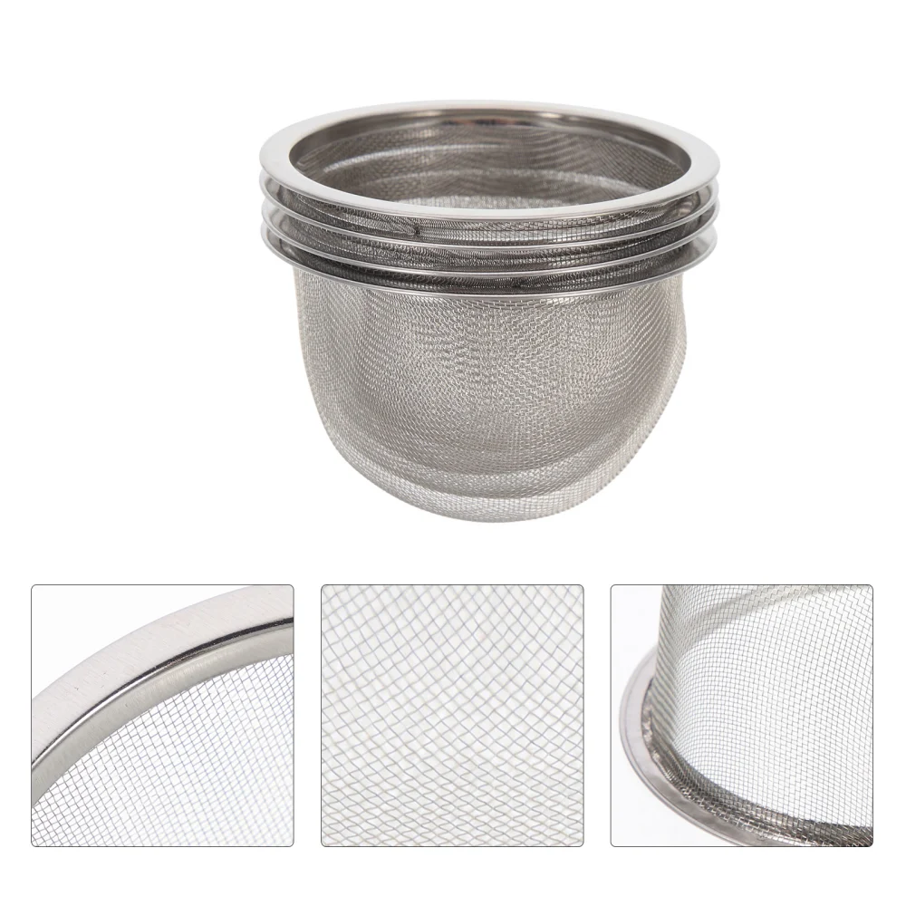 4pcs Stainless Steel Tea Filter Durable Tea Strainer Home Tea Strainer Tea Infuser