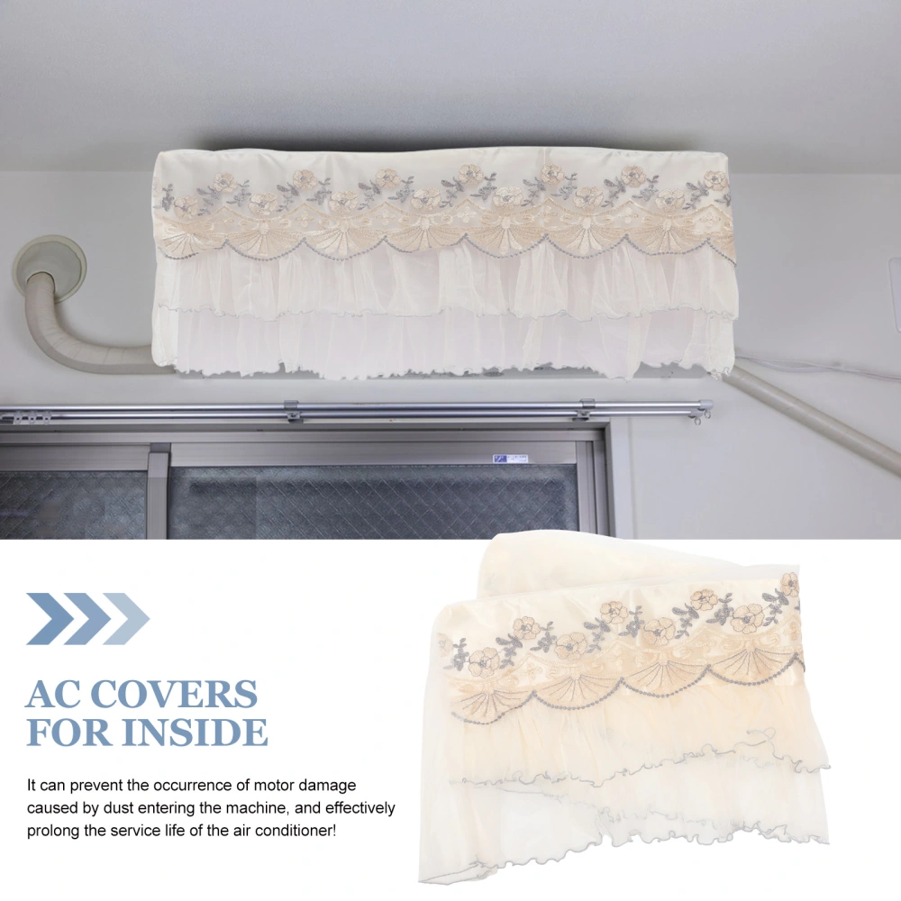 Indoor AC Cover Protector Decorative Lace Air Conditioner Cover for Inside Units